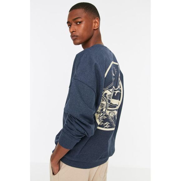 NWT Trendyol Men Oversize Crew neck Knit Sweatshirt - Picture 5 of 8